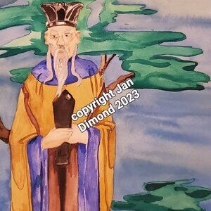 Watercolor Painting, Original, Signed, One-of-a-Kind Signed 15" x 22.25"